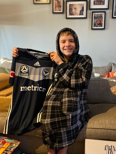 Customer photo review of Mens Mystery Football Shirt