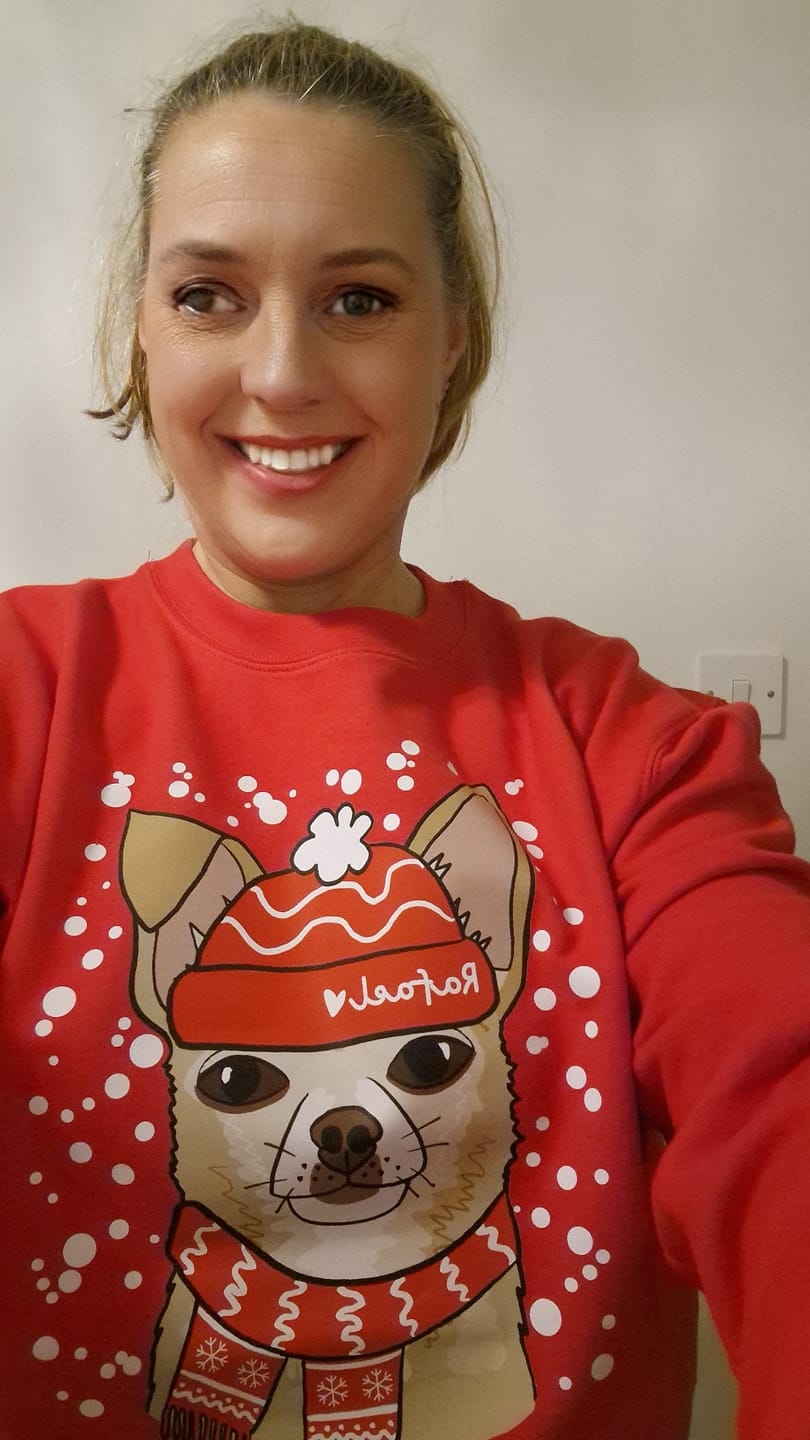 Customer photo review of Personalised Merry Woofmas Christmas Jumper