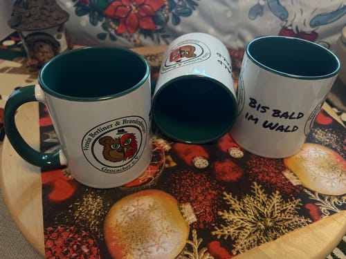 Customer photo review of TassenExpress - Becher Keramik Tasse mit Logo bedruckt 325ml Firmenlogo