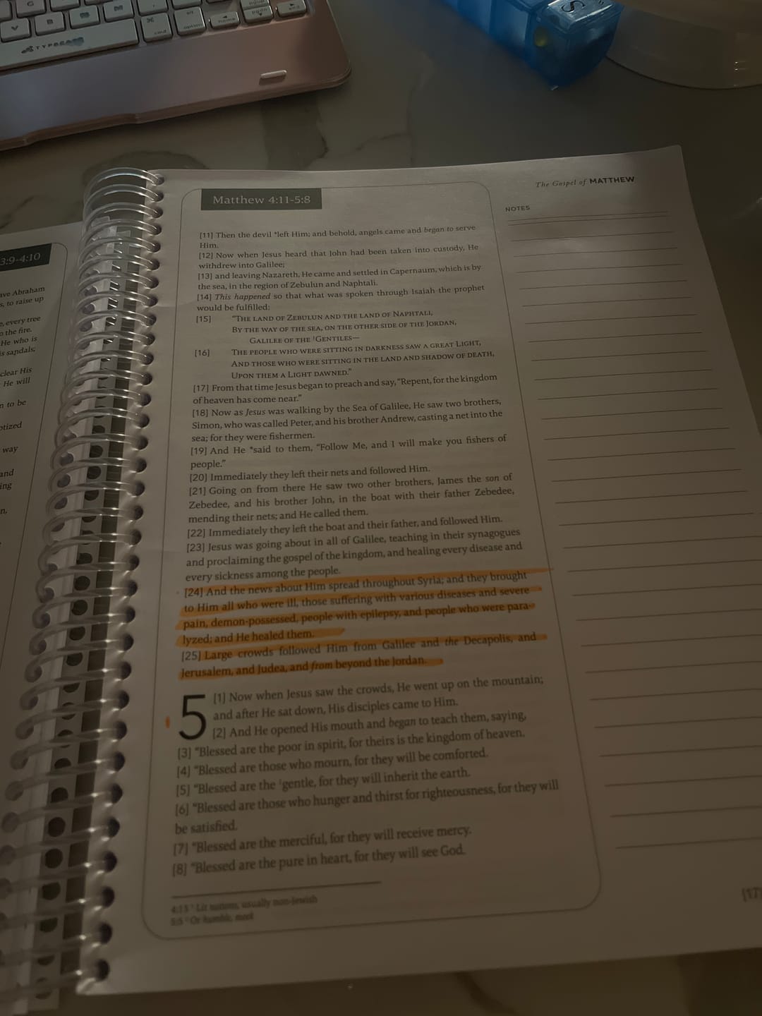 Customer photo review of Spiral Bible™ - NASB - New Testament - Flake