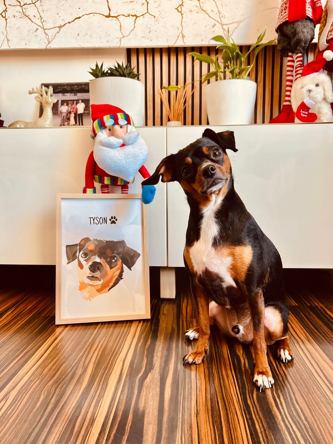 Customer photo review of Quadro Retrato Colorido (1 Animal)