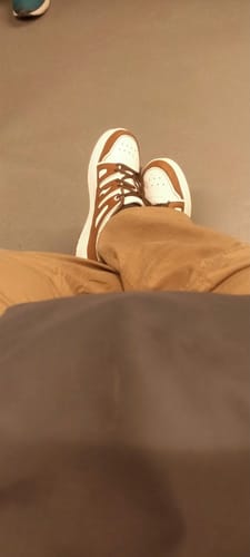Customer photo review of SYRAX Wood Brown Men's casual sneaker