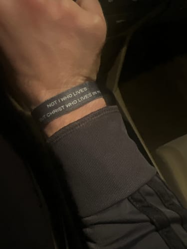 Customer photo review of Galatians 2:20 Wristband