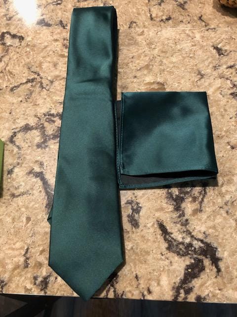 Customer photo review of Emerald Satin Necktie