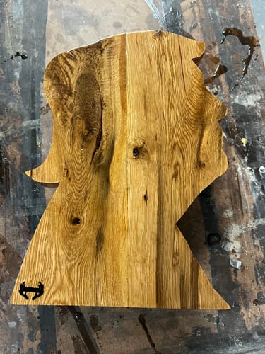 Customer photo review of 15.75x11.2" Donald Trump Trumpcuterie Board Acrylic Router Template