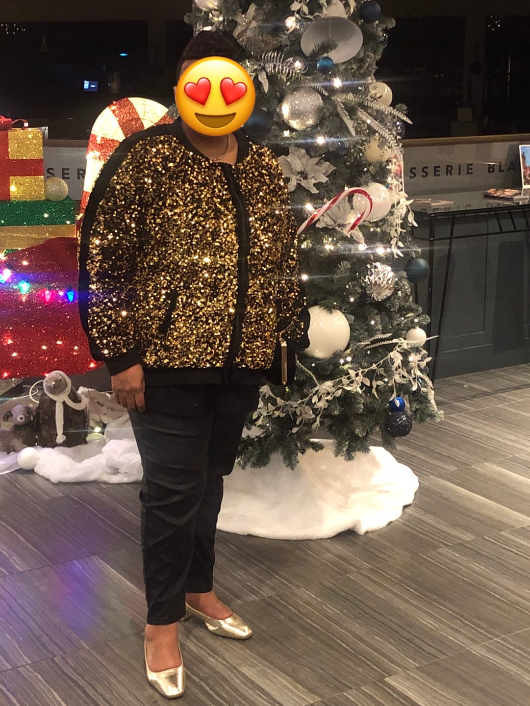Customer photo review of Heavy Sequin Velvet Fabric