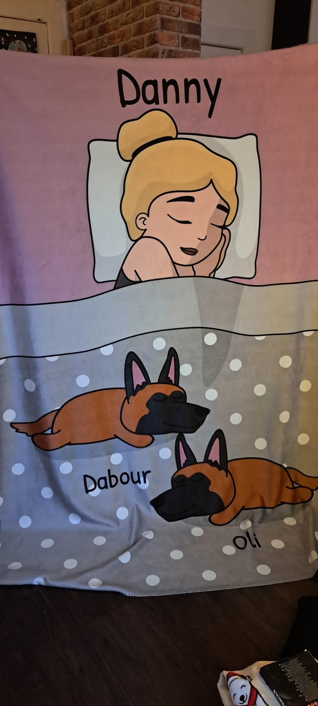 Customer photo review of Kuschelzeit mit Fellnasen Single - Individuelle Decke