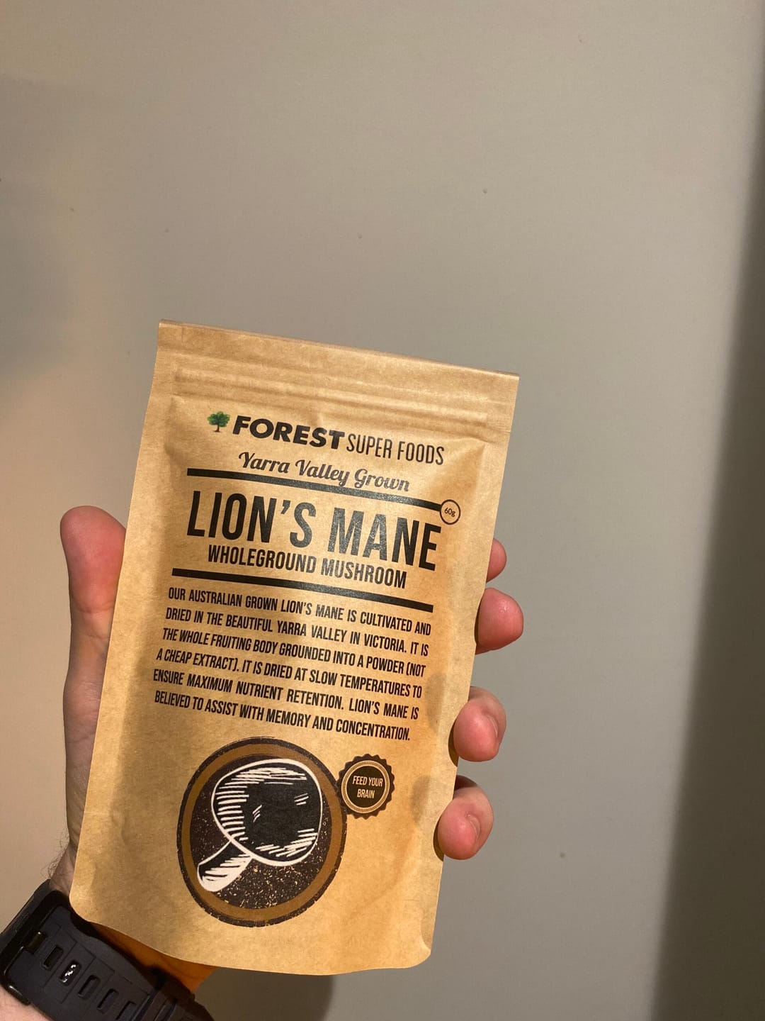 Customer photo review of Fruiting Body Lions Mane Mushroom Powder