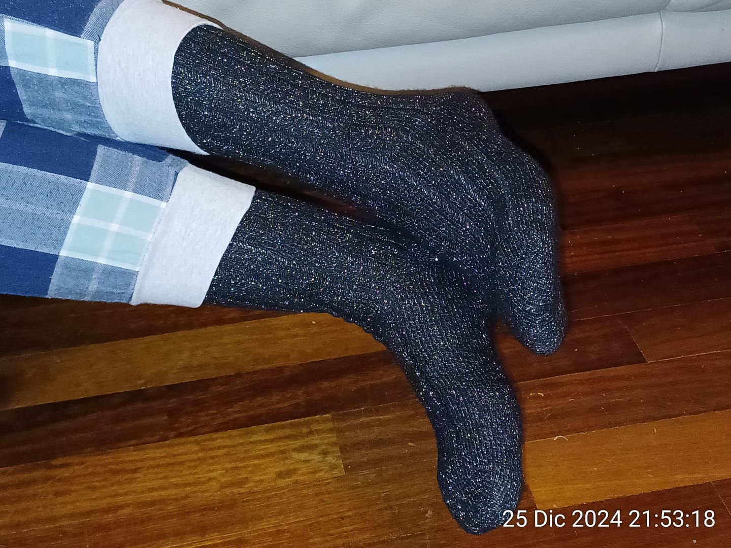 Customer photo review of Calza Lunga in misto Cashmere e Lurex per Donna | Tinta Unita | Confezione da 3 Paia | Lolita L LILIBET L
