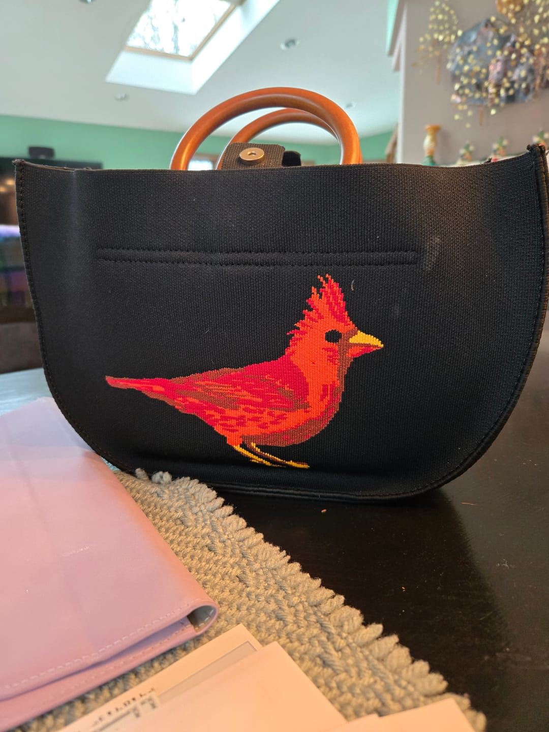 Customer photo review of EVIE handbag Northern Cardinal