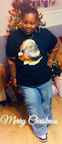 Customer photo review of Grilled Up OG Santa T-Shirt