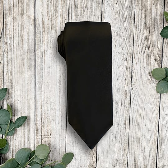 Customer photo review of Black Satin Necktie