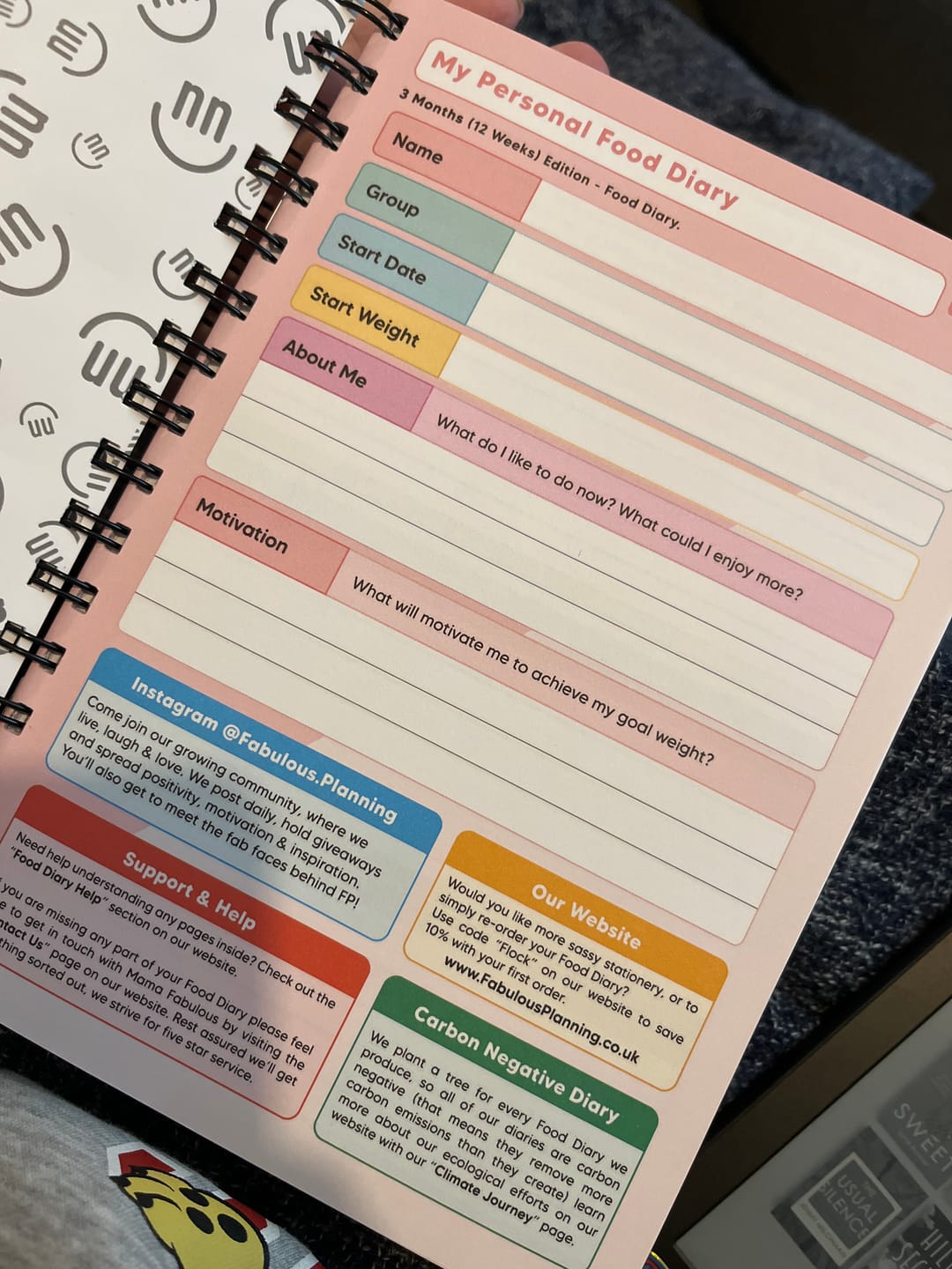 Customer photo review of Food Diary - C65 - Slimming World Compatible - Spacious