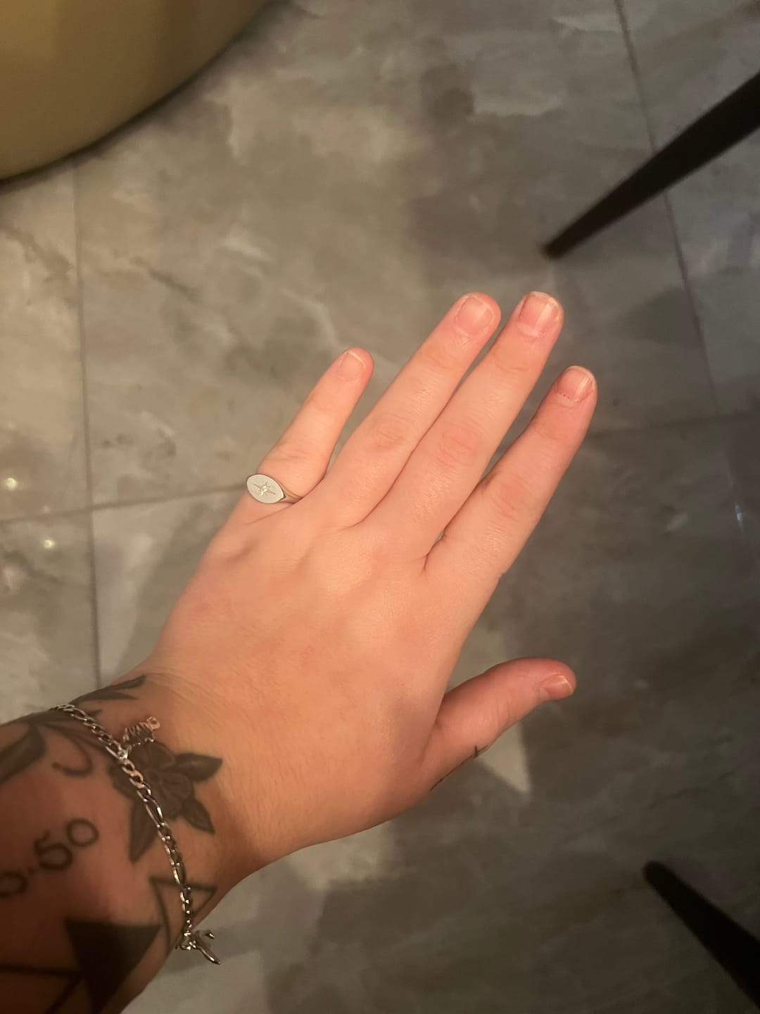 Customer photo review of Eternity North Star Ring in Silver