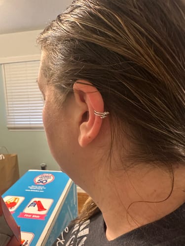 Customer photo review of Swirl Ear Cuff