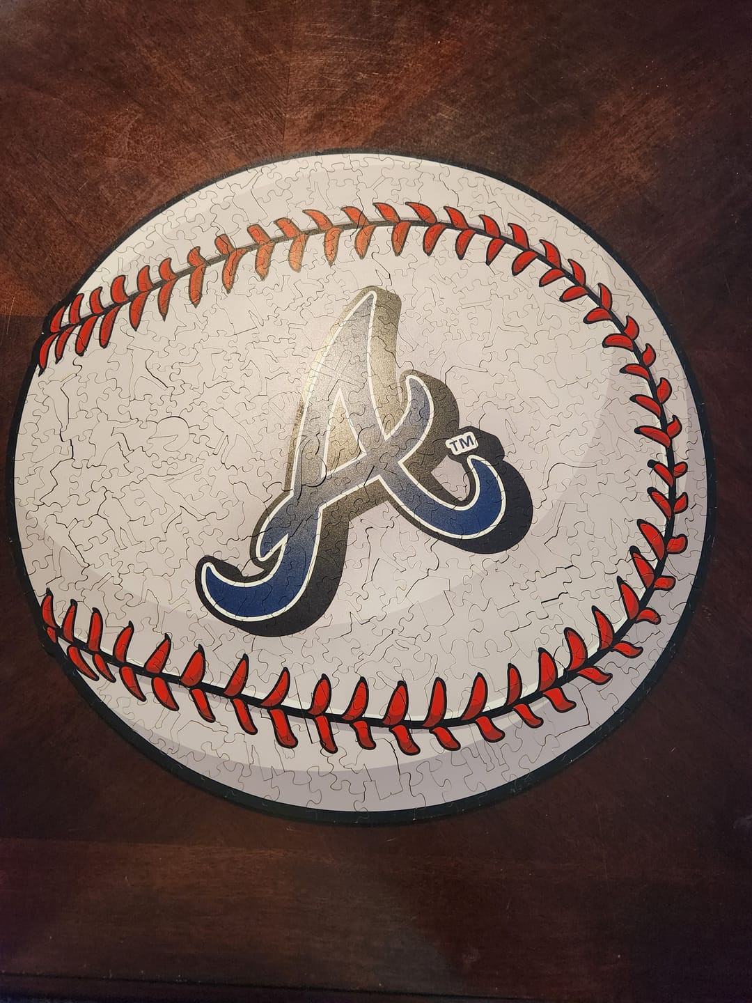 Customer photo review of Atlanta Braves™ - Wooden Puzzle