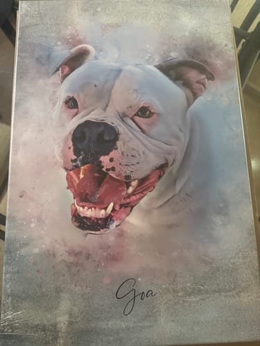 Customer photo review of Foto de tu mascota en estilo acuarela | Regalo para cachorros, perros y gatos