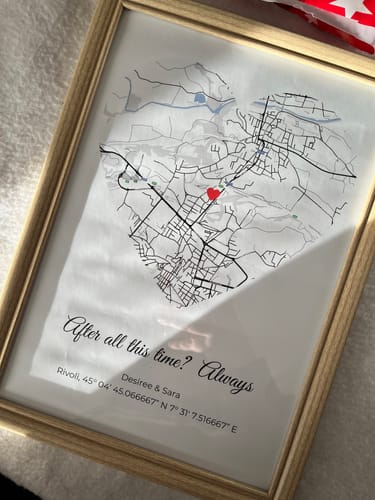 Customer photo review of Il luogo dove tutto è cominciato - Poster Personalizzato