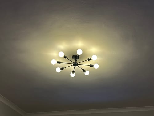 Customer photo review of 8-Light Sputnik Semi Flush Ceiling Light
