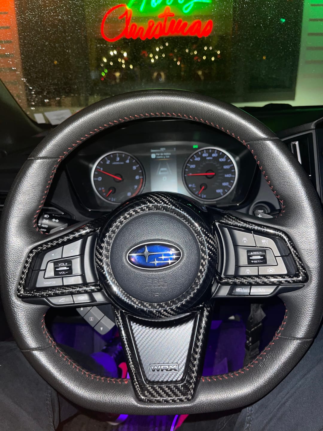 Customer photo review of 2022-25 Subaru WRX VB Carbon Fiber Steering Wheel Trims