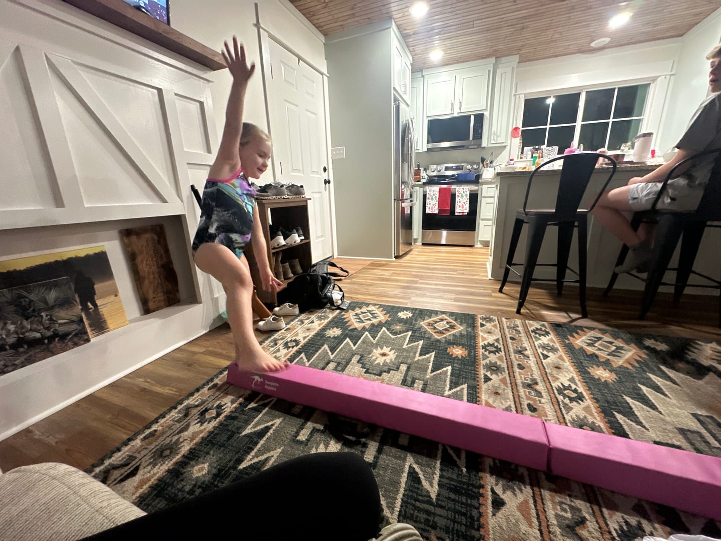 Customer photo review of 8FT Folding Gymnastics Balance Beam for Kids