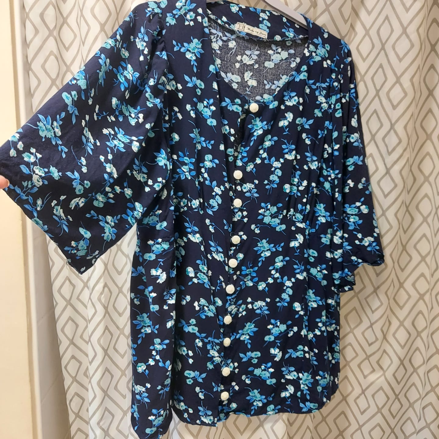 Customer photo review of All Over Blossoms Viscose Challis Fabric