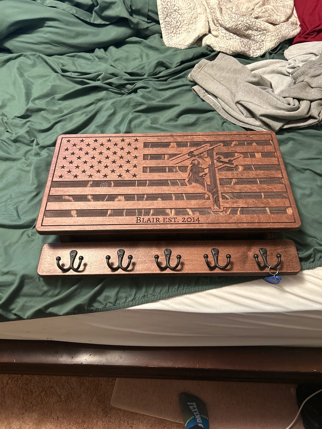 Customer photo review of PERSONALIZABLE LINEMAN