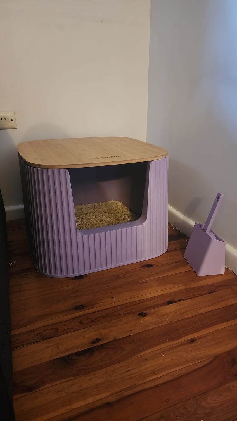 Customer photo review of Michu XXL BoBa Deluxe Cat Litter Box - Spacious Design