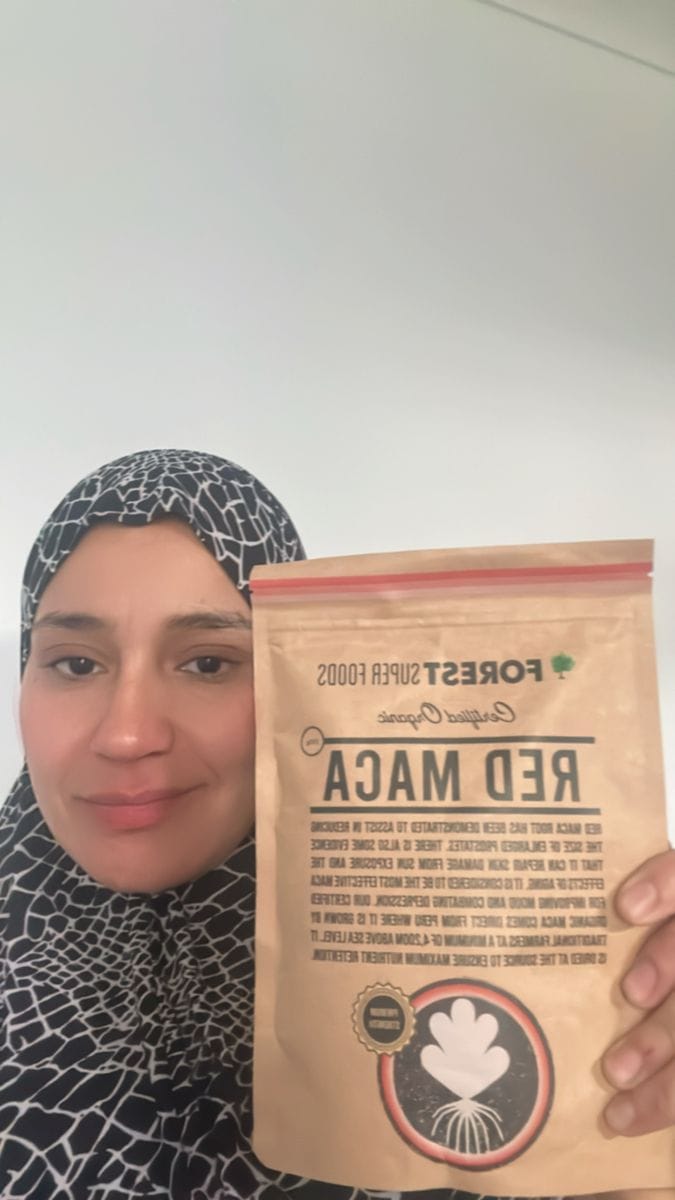 Customer photo review of Certified Organic Red Maca Root Powder