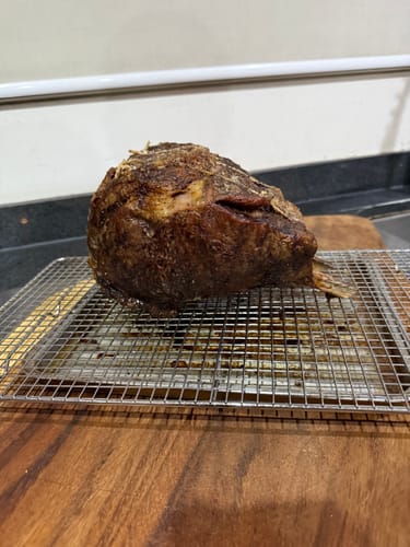 Reseña con foto de un cliente sobre Prime Rib