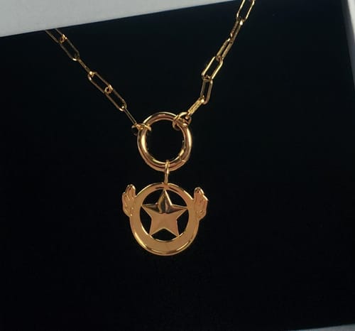 Customer photo review of Strength & Spirit Charm Necklace