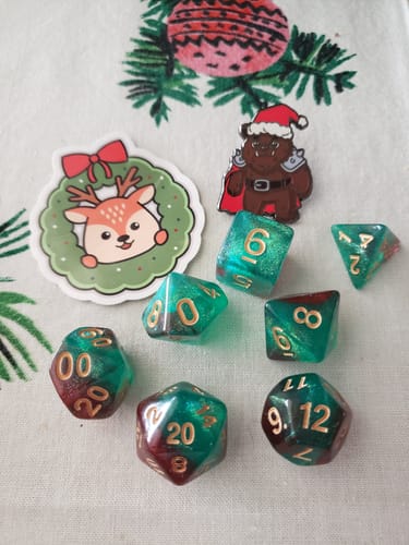 Customer photo review of Holiday Premium Mystery Dice