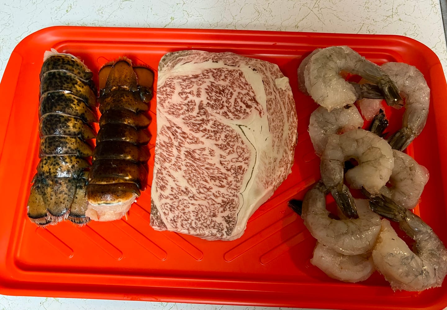 Customer photo review of Wild, Cold Water Atlantic Lobster Tails (2 tails)