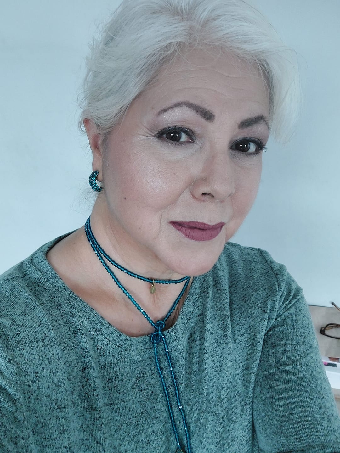 Customer photo review of Heidi Daus®"Hugs from Heidi" Crystal Half-Hoop Earrings