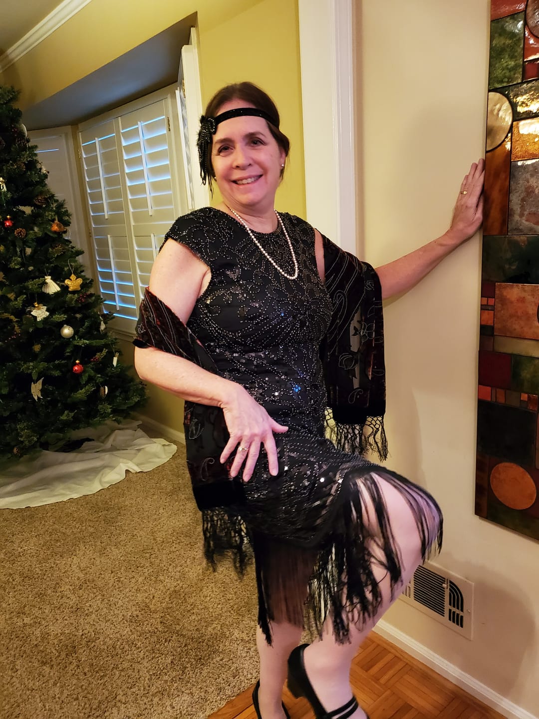 Customer photo review of Cleo Flapper Dress - Black