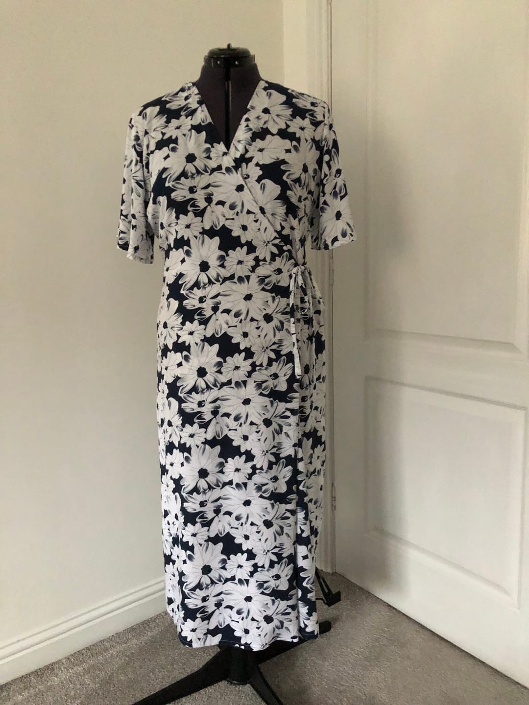 Customer photo review of Doodled Flowers Viscose Challis Fabric