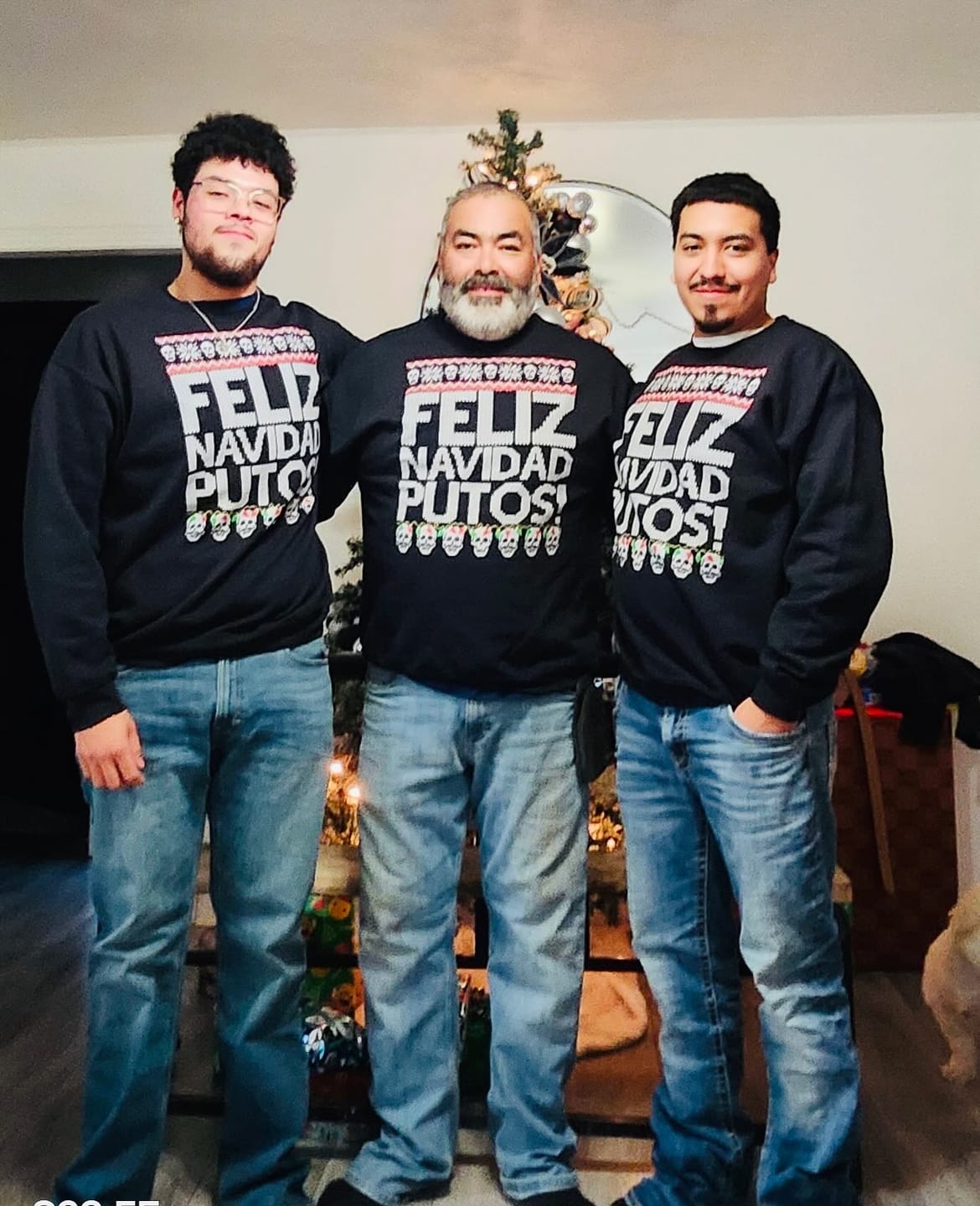 Customer photo review of Feliz Navidad Putos OG Navidad Sweatshirt