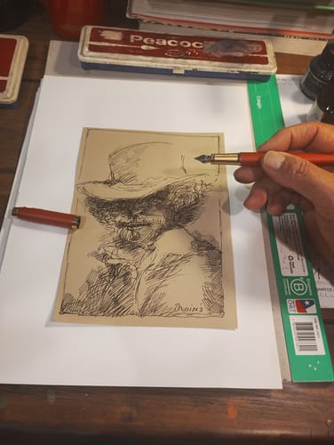 Customer photo review of Parker - Pluma IM Premium Red Tinta Azul, Punta Fina