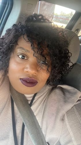 Customer photo review of Luvwin Short Jerry Curly Pixie Cut With No Lace Easy To Go Wig