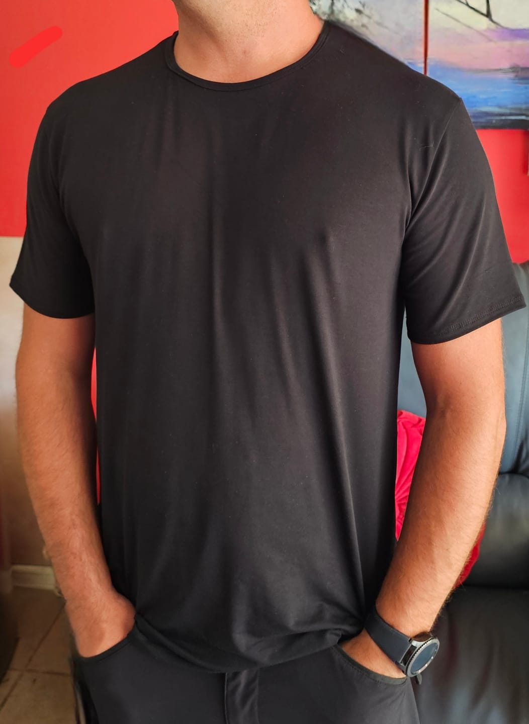 Customer photo review of Polera de Bambú Ultra Suave Back in Time