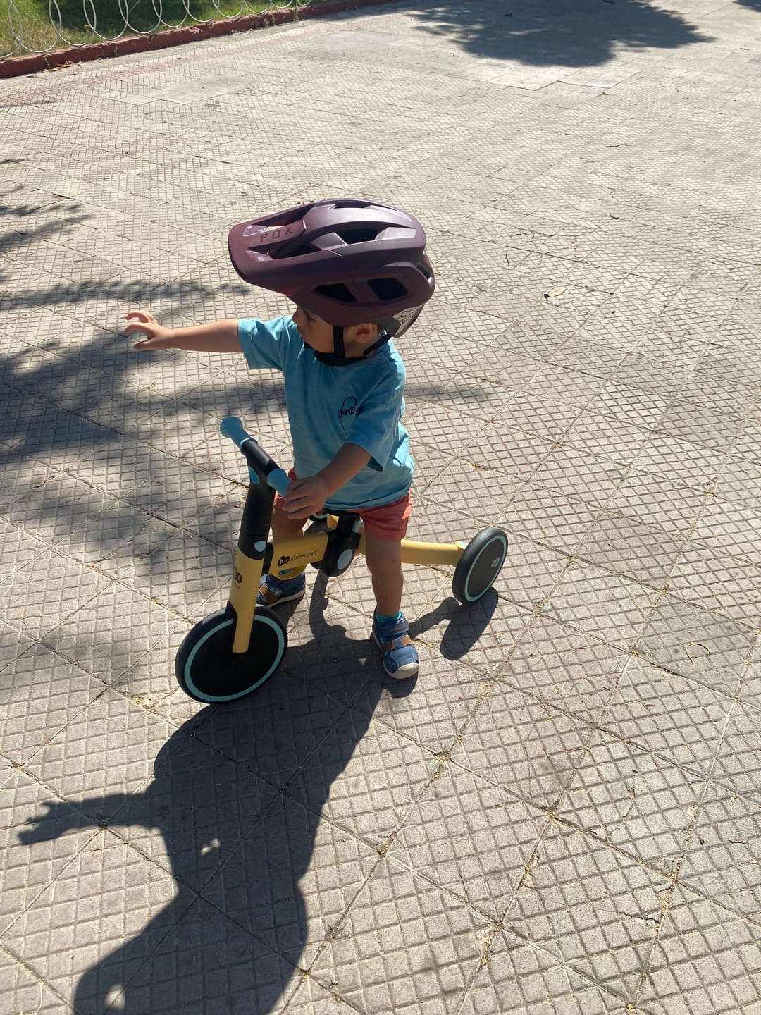 Customer photo review of Triciclo 4Trike  3 en 1 Sunflower Blue - Kinderkraft