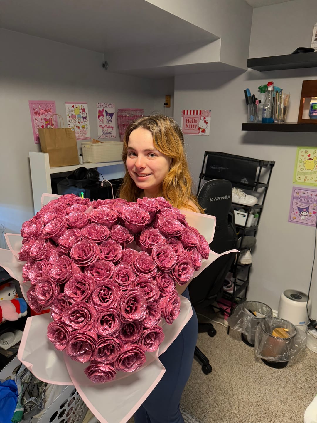 Customer photo review of Glitter Rose Bouquet