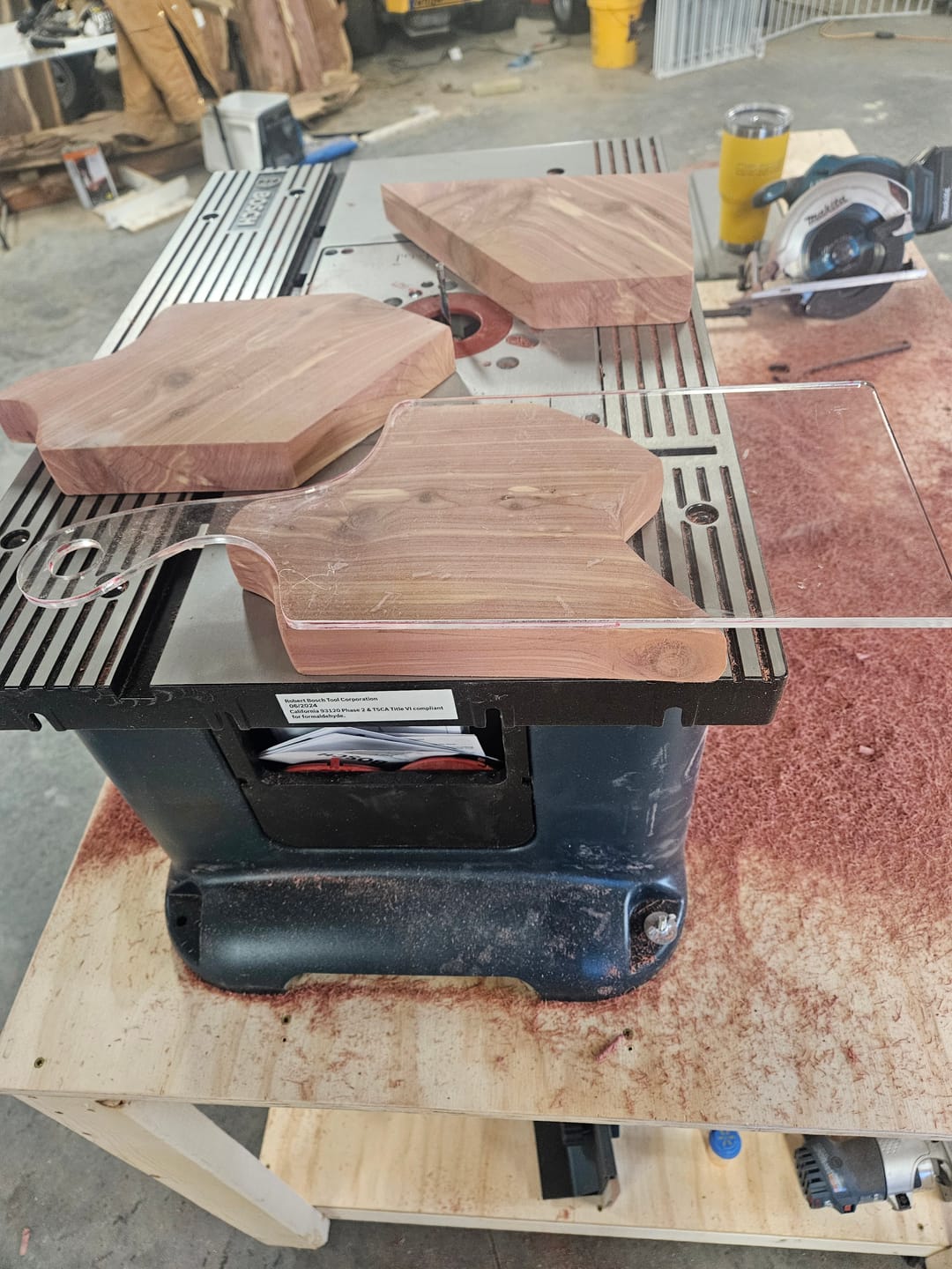 Customer photo review of 17.5x7" Small Free Flow Charcuterie Board Acrylic Router Template