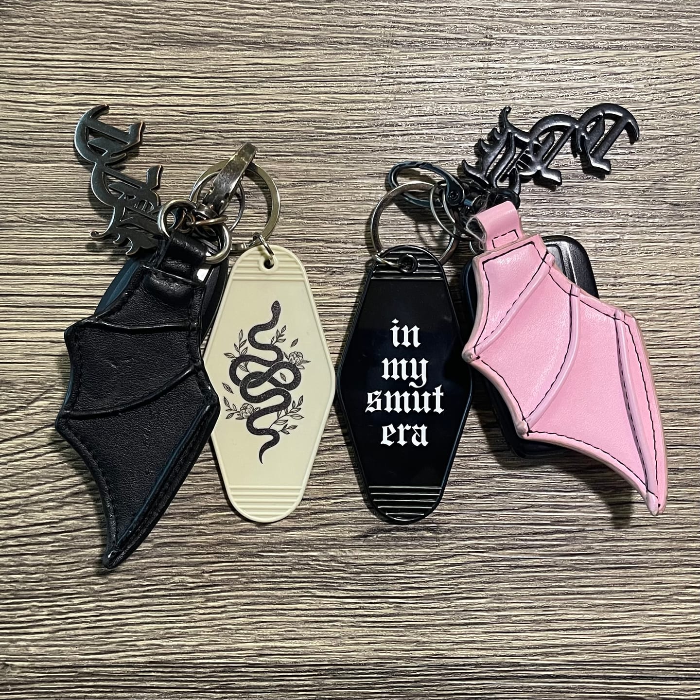 Customer photo review of smut era keychain set