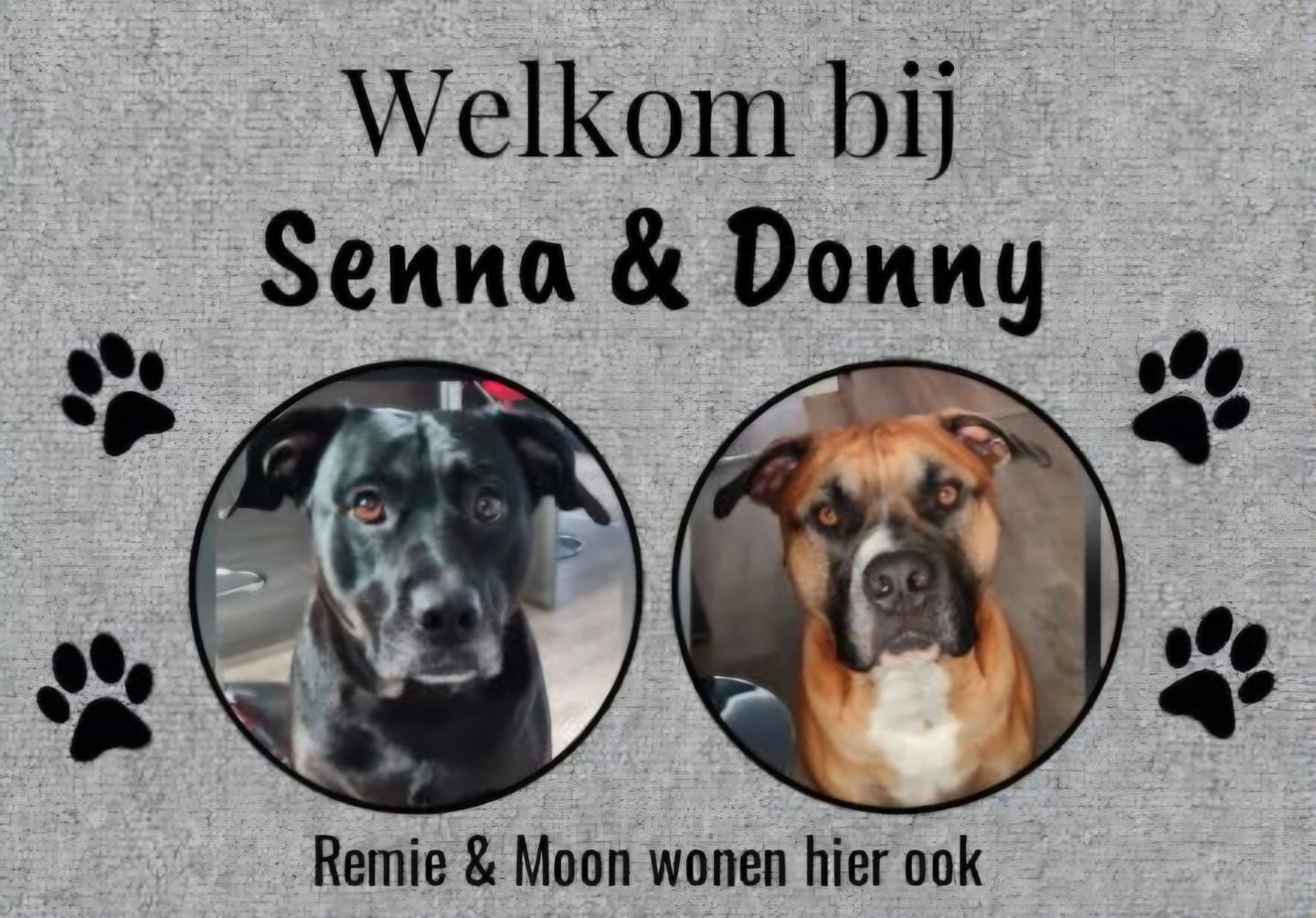 Customer photo review of Eigen foto - Gepersonaliseerde huisdier deurmat