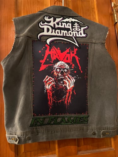 Customer photo review of In Flames - Green - Embroidered Rocker Style Logo