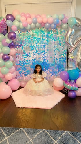 Customer photo review of Flower Girl Dresses Girls Pageant Formal Dress Baby Girl Luxury Mesh Sequins Birthday Party Dress