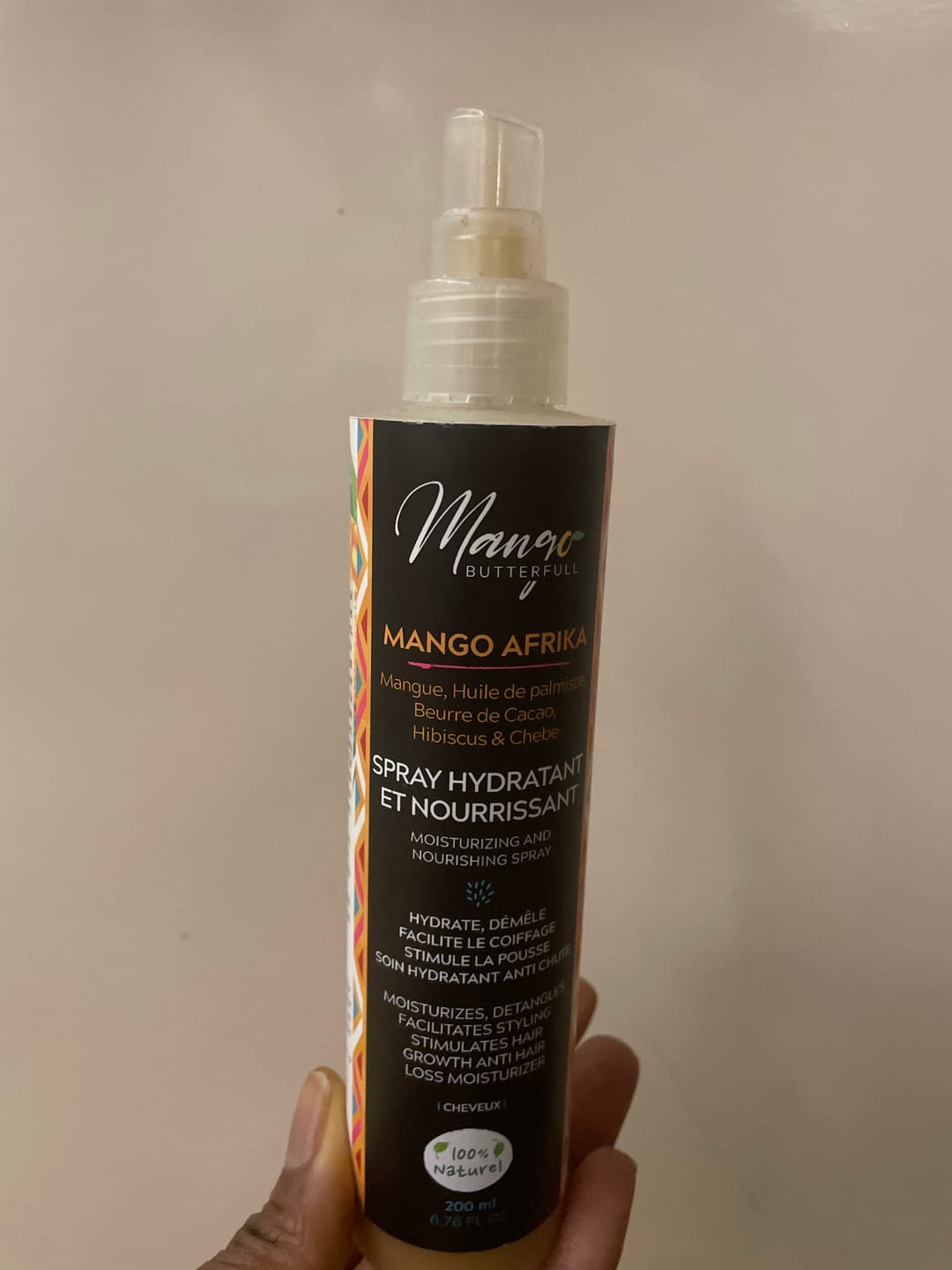 Customer photo review of Spray Hydratant et nourrissant - MANGO AFRIKA
