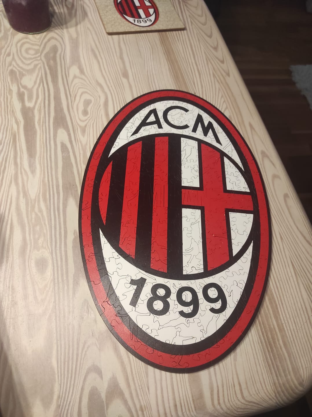 Customer photo review of AC Milan® Logo - Wooden Puzzle