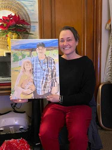 Customer photo review of Custom Paint by Numbers Kit